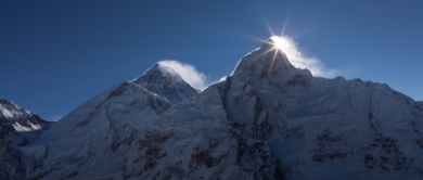 黄昏のヒマラヤ
